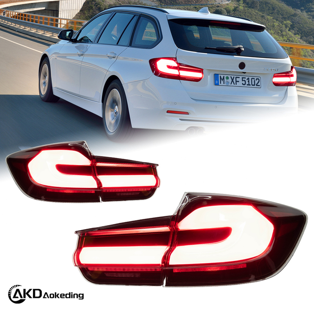 AKD LED signal brake styling modification taillights suitable for 2013-2019 BMW 3 Series F31 Touring models.