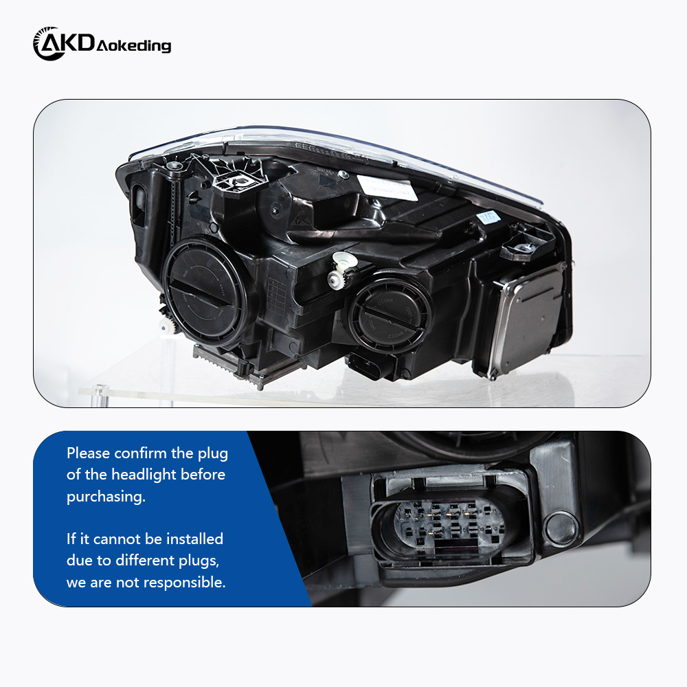 AKD is a genuine factory-fitted low-lift LED projector headlight assembly for 2012-2018 Mercedes-Benz A-Class W176 models.