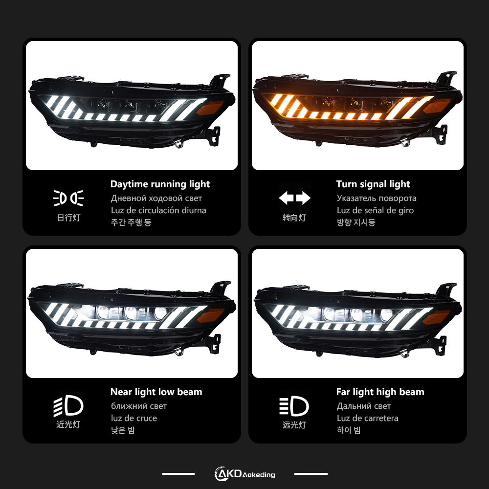 AKD LED daytime running lights and sequential turn signals are compatible with 2023-2026 Honda Accord 11th generation models.