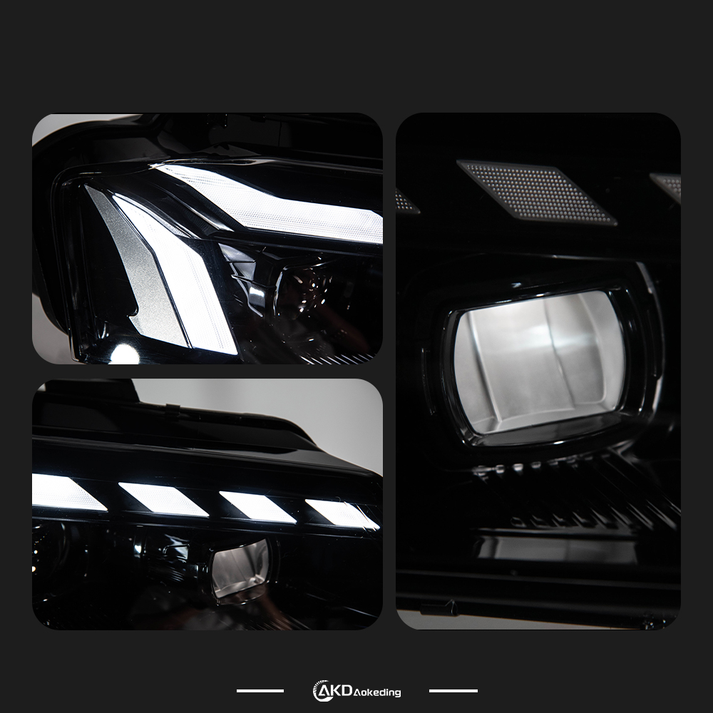 AKD Headlight Assembly Modification for 2008-2012 Audi A3 Models, RS Style with Flowing Turn Signals And LED Bi-xenon Projector Headlights.