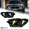 AKD Headlight Assembly Upgrade for 2012-2014 BMW 1 Series F20 Models: LED Laser Sequential Turn Signals, Daytime Running Lights, And Bi-xenon Projector Lenses.