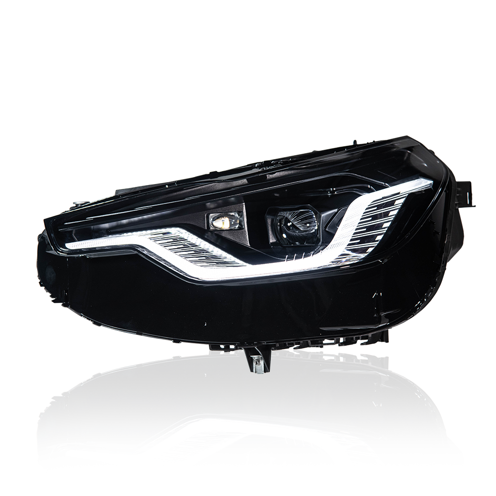 AKD headlight assembly upgrade for 2022-2026 BMW 2 Series G42M2G87 models, featuring dual-color LED laser projector lenses.