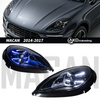 AKD headlight assembly upgrade for 2014-2020 Porsche Macan models, featuring new high-spec full LED projector headlights and daytime running lights.