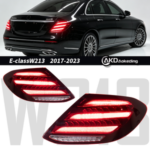 AKD upgrade taillights for 2017-2023 Mercedes-Benz E-Class W213 models, modified to resemble a Diamond Maybach.