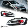 AKD is suitable for retrofitting 2011-2018 Volkswagen POLO "Devil Eye" headlight assemblies with LED lenses, daytime running lights, and sequential turn signals.