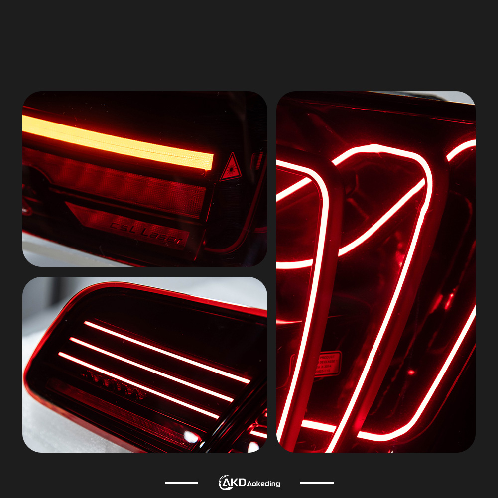 AKD is suitable for modifying 2006-2012 BMW 3 Series E92 taillights with laser lines, LED turn signals, brake lights, and reversing lights.