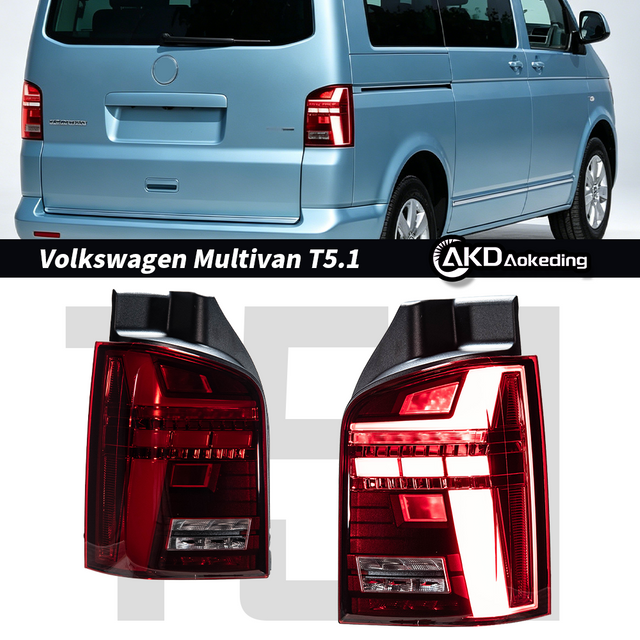 AKD is suitable for Volkswagen Multivan T5.1 taillight assembly, 2010-2015 T5 modified with dynamic LED brake lights and daytime running lights.