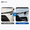 AKD headlight assembly upgrade for 2019-2022 Toyota Corolla, featuring LED lenses, daytime running lights, and sequential turn signals.