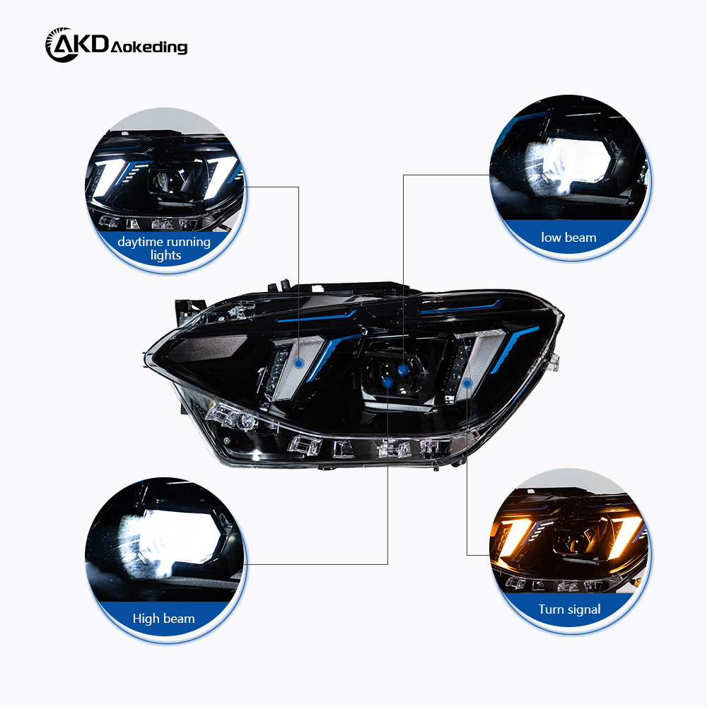 AKD Headlight Assembly Upgrade for 2012-2014 BMW 1 Series F20 Models: LED Laser Sequential Turn Signals, Daytime Running Lights, And Bi-xenon Projector Lenses.