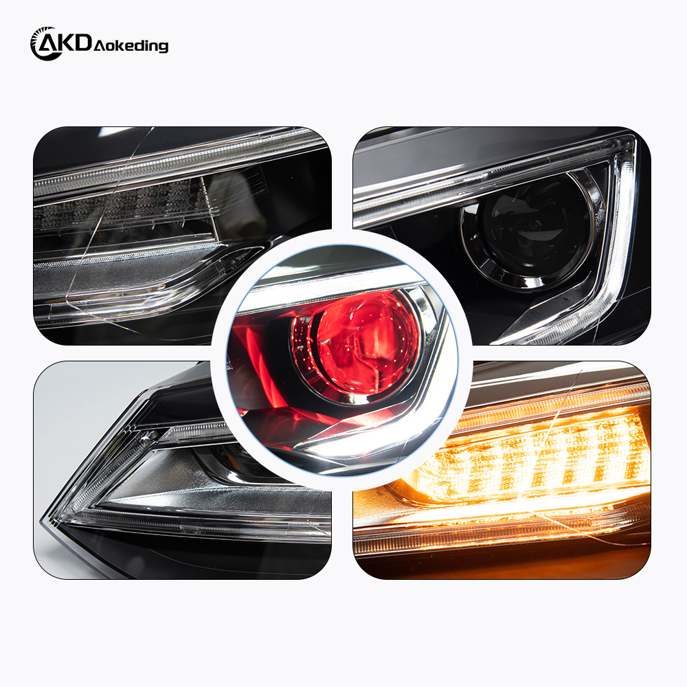 AKD is suitable for retrofitting 2011-2018 Volkswagen POLO "Devil Eye" headlight assemblies with LED lenses, daytime running lights, and sequential turn signals.