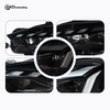 AKD headlight assembly modification for 2017-2020 Audi A5 models, featuring RS-style LED daytime running lights, dynamic turn signals, and laser headlights.