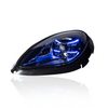 AKD headlight assembly upgrade for 2014-2020 Porsche Macan models, featuring new high-spec full LED projector headlights and daytime running lights.