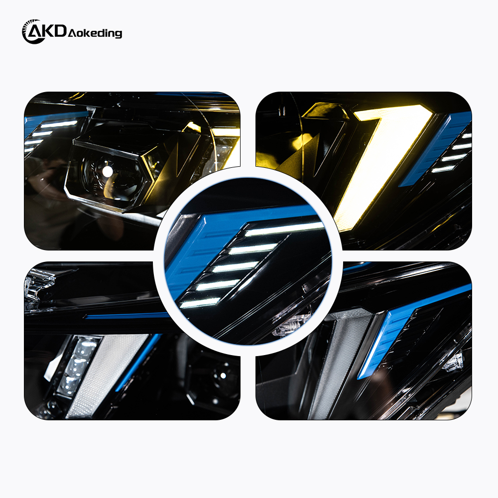 AKD Headlight Assembly Upgrade for 2012-2014 BMW 1 Series F20 Models: LED Laser Sequential Turn Signals, Daytime Running Lights, And Bi-xenon Projector Lenses.