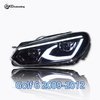AKD headlight assembly upgrade for 2009-2012 Volkswagen Golf 6, and LED upgrade dual-lens lens parts for Golf 8.