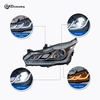 AKD headlight assembly upgrade for 2019-2022 Toyota Corolla, featuring LED lenses, daytime running lights, and sequential turn signals.