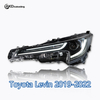 AKD headlight assembly upgrade for 2019-2022 Toyota Corolla, featuring LED lenses, daytime running lights, and sequential turn signals.