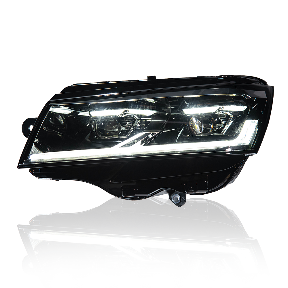 AKD is suitable for retrofitting 2019-2021 Volkswagen Multivan T6.1 with LED lens assembly, LED daytime running lights, and turn signals.
