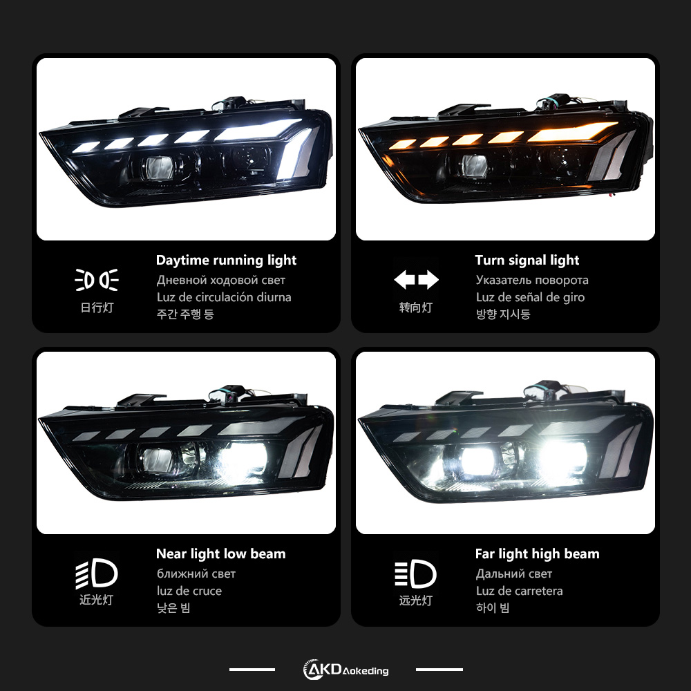 AKD Suitable for 13-18 Audi Q3 Modified RS LED Lens Headlight Assembly