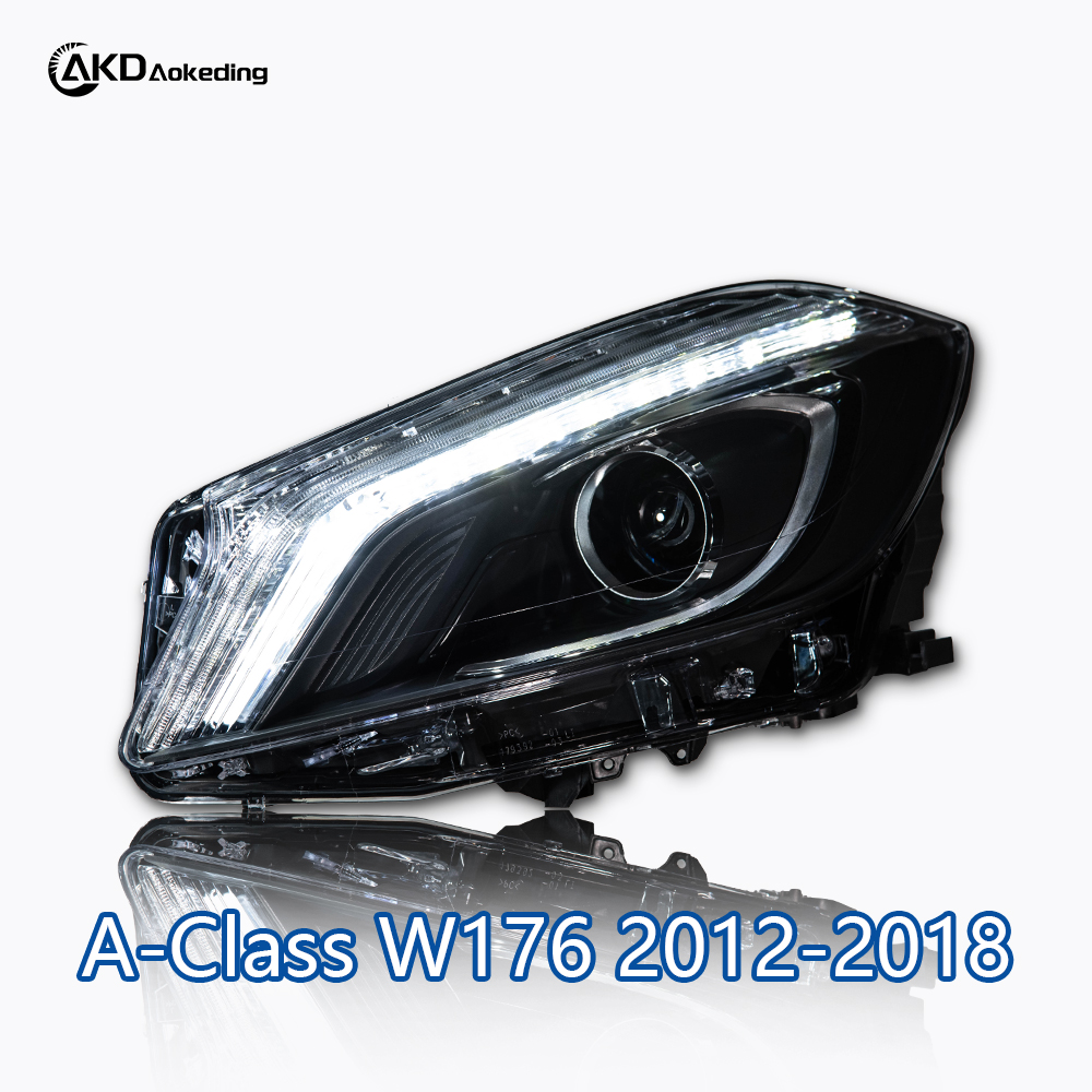 AKD is a genuine factory-fitted low-lift LED projector headlight assembly for 2012-2018 Mercedes-Benz A-Class W176 models.