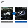 AKD headlight assembly upgrade for 2009-2012 Volkswagen Golf 6, and LED upgrade dual-lens lens parts for Golf 8.