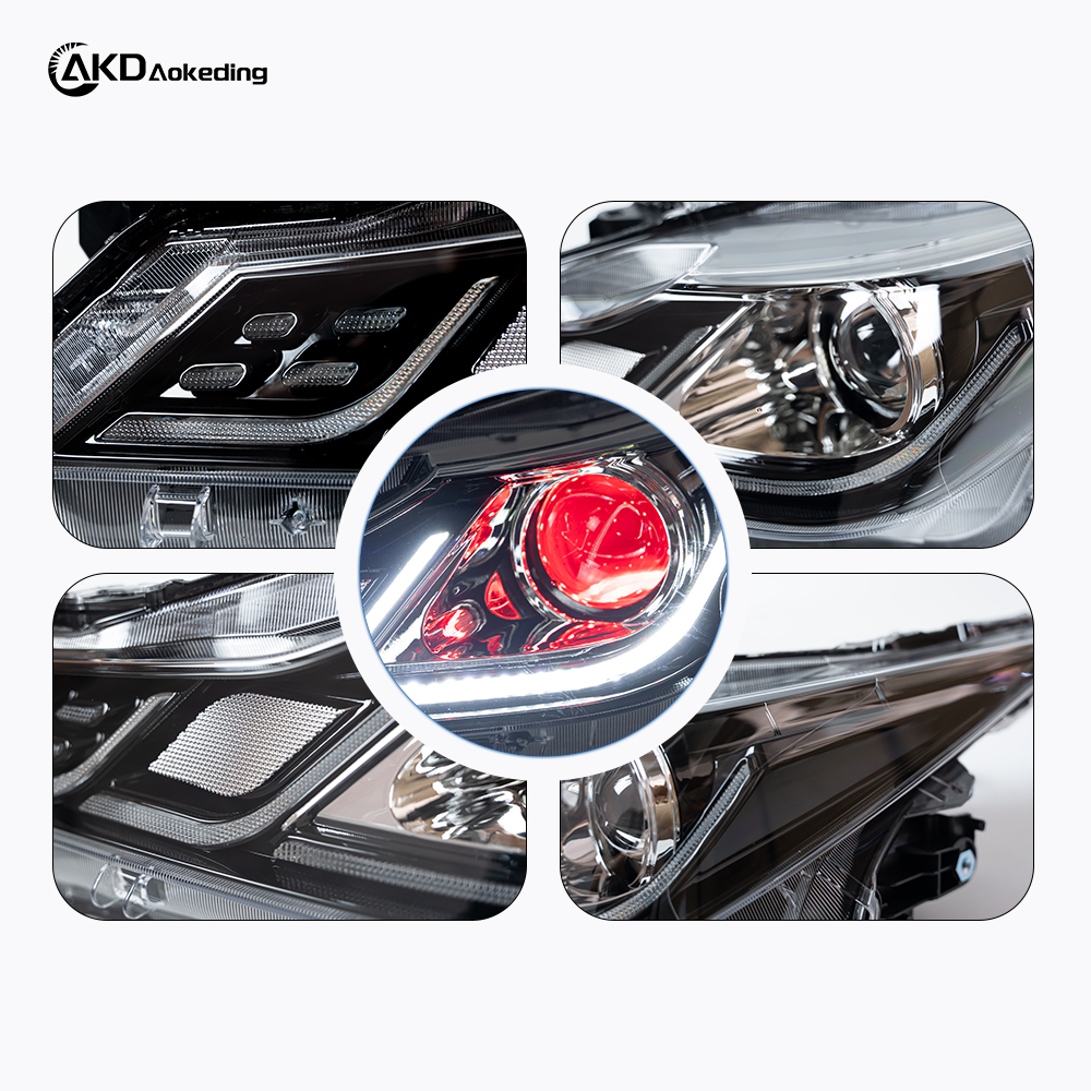 AKD headlight assembly upgrade for 2019-2022 Toyota Corolla, featuring LED lenses, daytime running lights, and sequential turn signals.