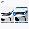 AKD headlight assembly upgrade for 2019-2022 Toyota Corolla, featuring LED lenses, daytime running lights, and sequential turn signals.