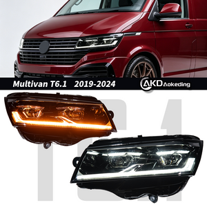 AKD is suitable for retrofitting 2019-2021 Volkswagen Multivan T6.1 with LED lens assembly, LED daytime running lights, and turn signals.