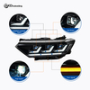 AKD Headlight Assembly Upgrade for 2017-2019 Volkswagen Passat EU B8 Models, Featuring LED Daytime Running Lights, Sequential Turn Signals, And Projector Lenses.