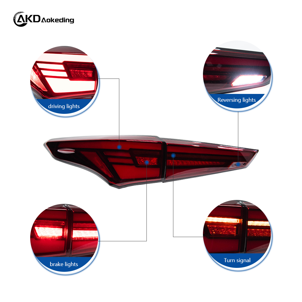 AKD is suitable for retrofitting the taillight assembly of 2022-2023 Toyota Highlander with LED daytime running lights and sequential turn signals.