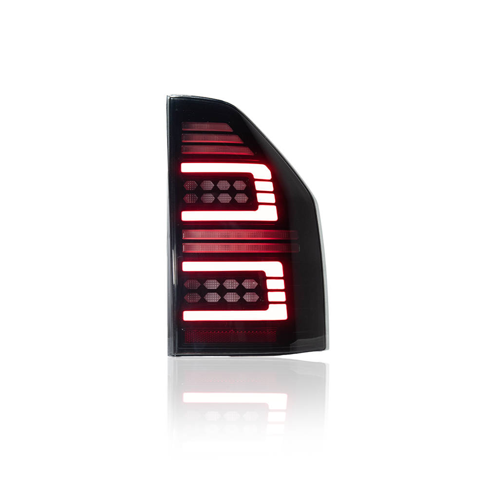 AKD is suitable for retrofitting the taillight assembly of 2009-2022 Mitsubishi Pajero V73 with scanning LED daytime running lights and sequential turn signals.