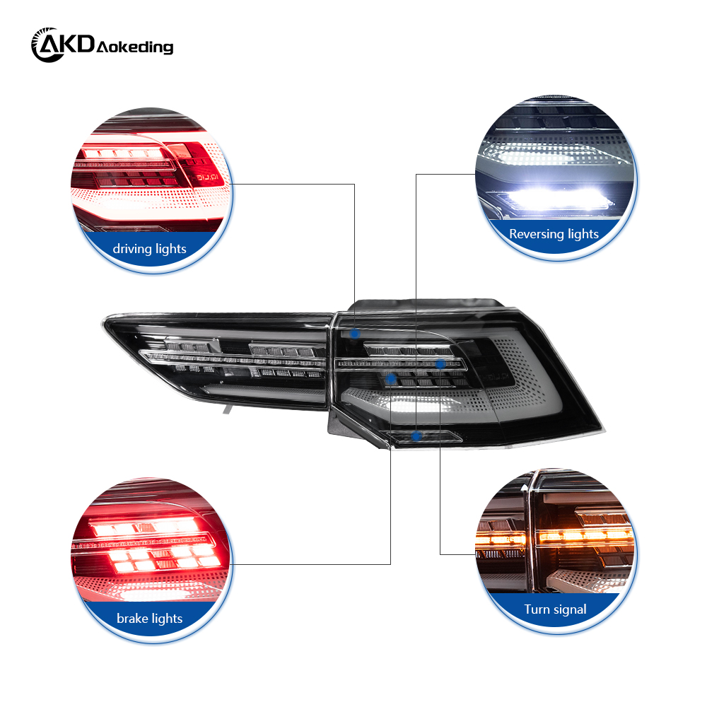 AKD Car Styling Tail Lamp for VW Golf 8 Tail Lights 2018-2021 Golf 8 LED Tail Light Golf MK8 Rear Stop DRL Brake Auto Accessories
